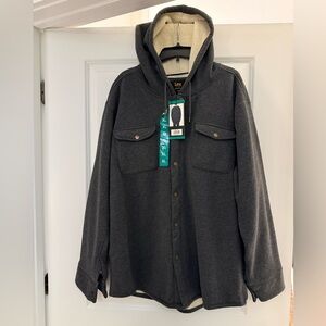 NWT men’s Lee Hooded Fully Fleece-Lined jacket, size XL